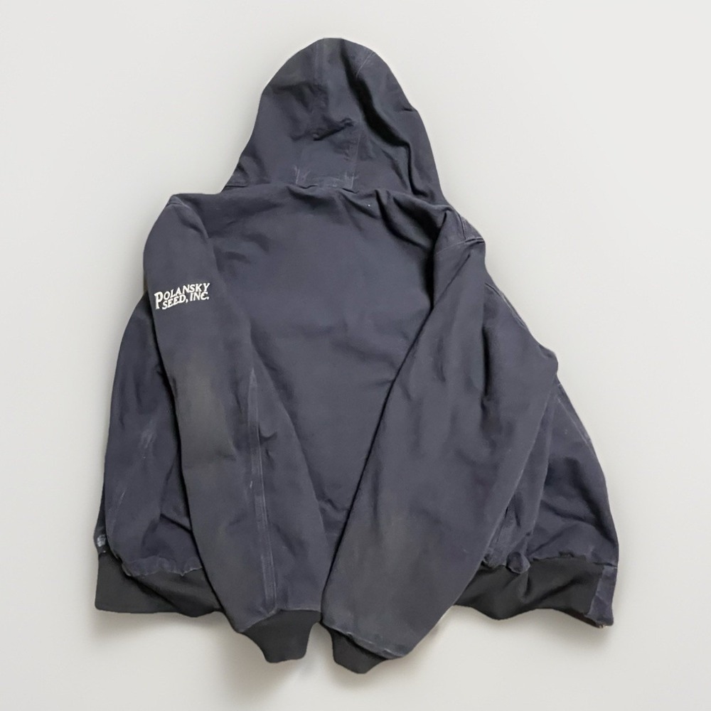 Vintage Carhartt‎ J131 DNY Dark Navy Hooded Jacket Sz XL Sylvester Polansky Seed - Picture 12 of 12